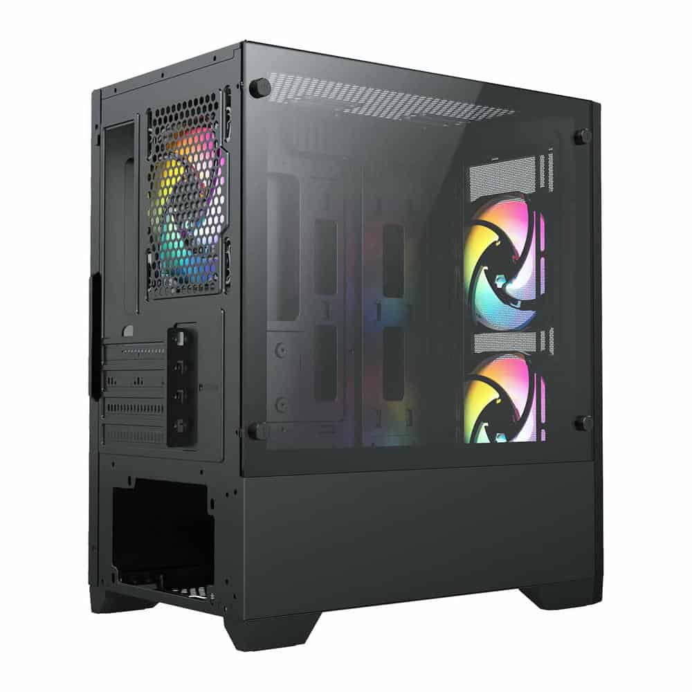 (image for) CiT Level 2 Black Tempered Glass MicroATX Case